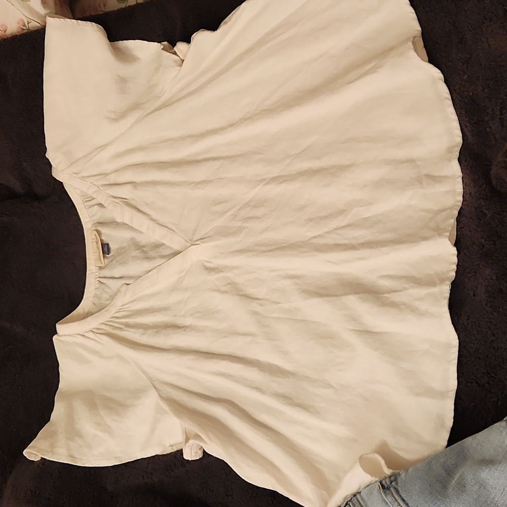 Universal Thread women blouse size Xl white peasant blouse